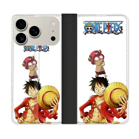 Housse cuir portefeuille Pour Iphone 17 Pro Manga One Piece Chopper