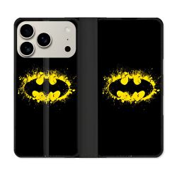 Housse cuir portefeuille Pour Iphone 17 Pro Max Batman Logo