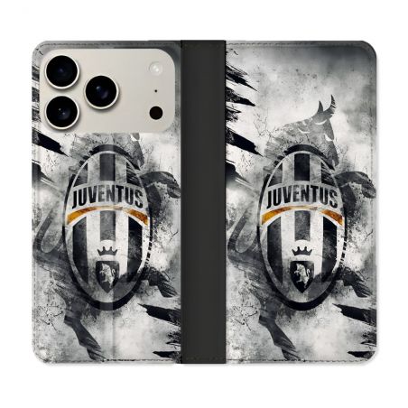Housse cuir portefeuille Pour Iphone 17 Pro Max Foot Juventus Turin