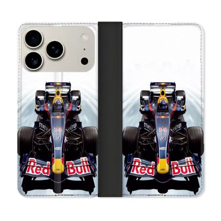 Housse cuir portefeuille Pour Iphone 17 Pro Max Formule 1 F1 Red Bull