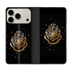 Housse cuir portefeuille Pour Iphone 17 Pro Max Harry Potter Poudlard
