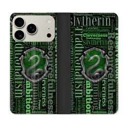 Housse cuir portefeuille Pour Iphone 17 Pro Max Harry Potter Serpentar