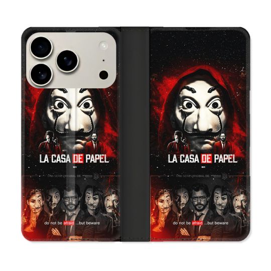 Housse cuir portefeuille Pour Iphone 17 Pro Max La Casa De Papel
