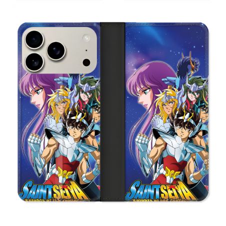 Housse cuir portefeuille Pour Iphone 17 Pro Max Les Chevaliers Du Zodiaque