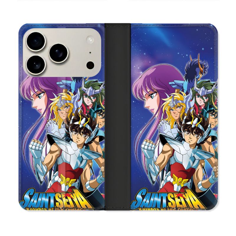 Housse cuir portefeuille Pour Iphone 17 Pro Max Les Chevaliers Du Zodiaque