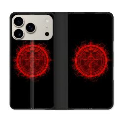 Housse cuir portefeuille Pour Iphone 17 Pro Max Manga Fullmetal Alchemist Logo