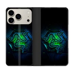 Housse cuir portefeuille Pour Iphone 17 Pro Razer