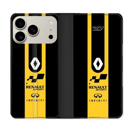 Housse cuir portefeuille Pour Iphone 17 Pro Renault