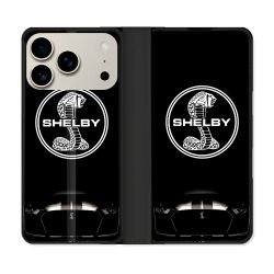 Housse cuir portefeuille Pour Iphone 17 Pro Shelby