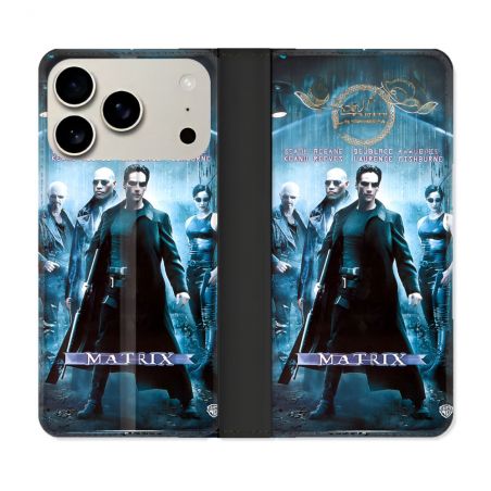 Housse cuir portefeuille Pour Iphone 17 Pro Max Matrix Affiche