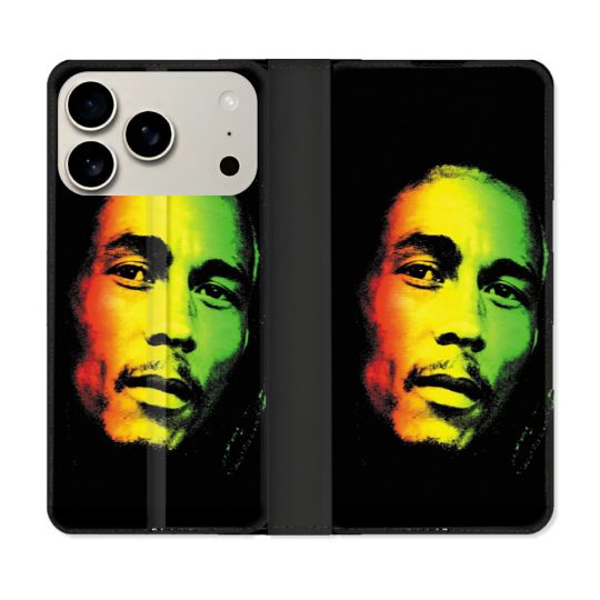 Housse cuir portefeuille Pour Iphone 17 Pro Max Musique Bob Marley 2