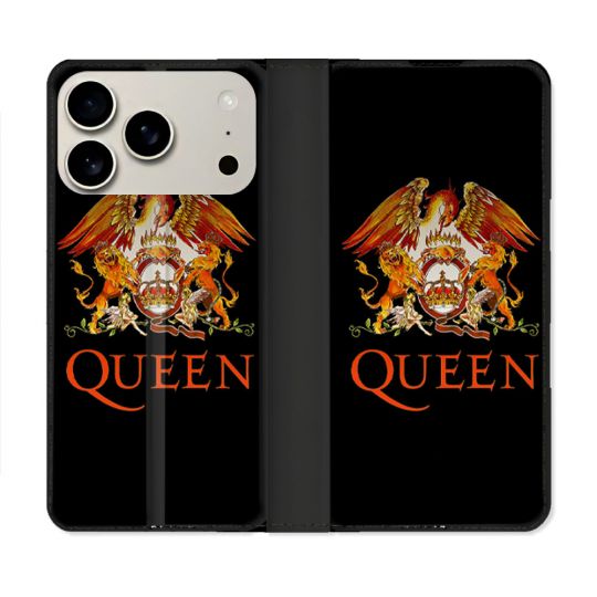 Housse cuir portefeuille Pour Iphone 17 Pro Max Musique Rock Queen