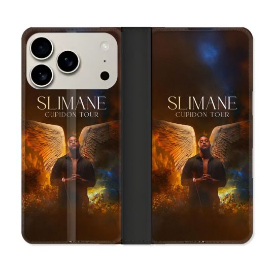 Housse cuir portefeuille Pour Iphone 17 Pro Max Musique Slimane Ange
