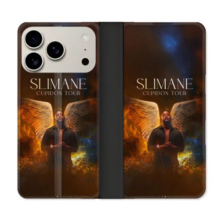 Housse cuir portefeuille Pour Iphone 17 Pro Max Musique Slimane Ange