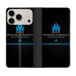 Housse cuir portefeuille Pour Iphone 17 Pro Max Olympique Marseille OM Fier etre Marseillais