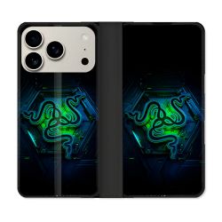 Housse cuir portefeuille Pour Iphone 17 Pro Max Razer
