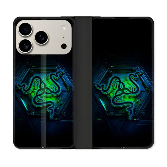 Housse cuir portefeuille Pour Iphone 17 Pro Max Razer
