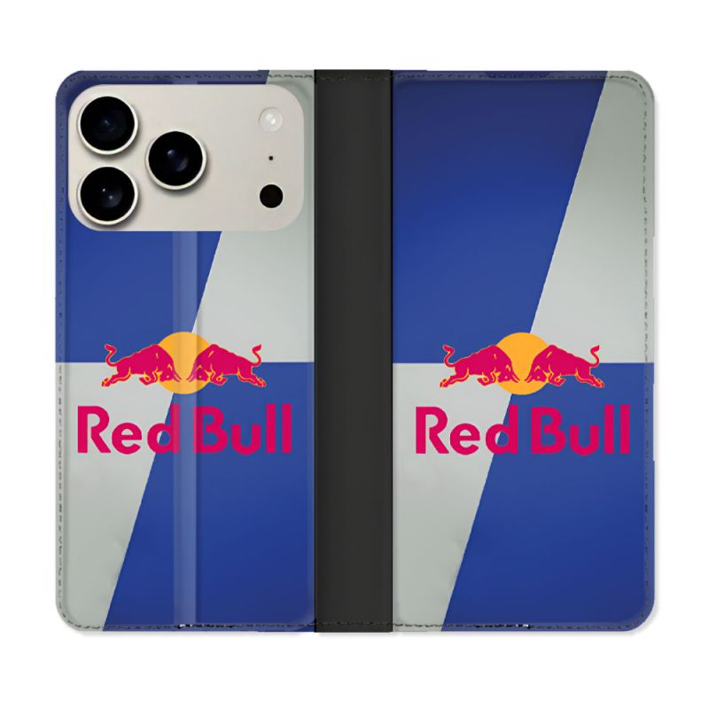 Housse cuir portefeuille Pour Iphone 17 Pro Max Red Bull Classique