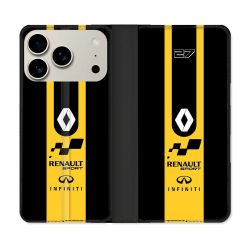 Housse cuir portefeuille Pour Iphone 17 Pro Max Renault