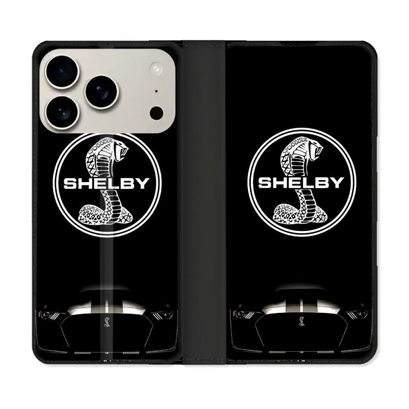 Housse cuir portefeuille Pour Iphone 17 Pro Max Shelby