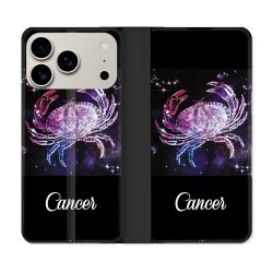 Housse cuir portefeuille Pour Iphone 17 Pro Max Signe Zodiaque 2 Cancer