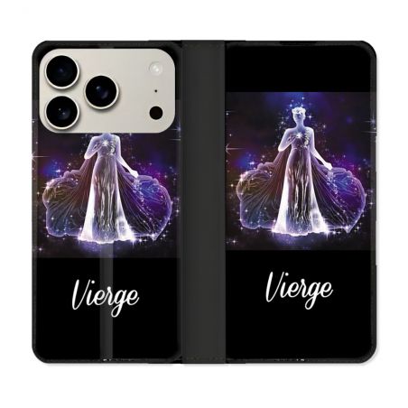 Housse cuir portefeuille Pour Iphone 17 Pro Max Signe Zodiaque 2 Vierge