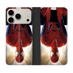 Housse cuir portefeuille Pour Iphone 17 Pro Max Spiderman Invers
