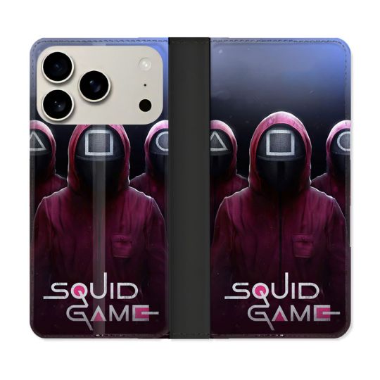 Housse cuir portefeuille Pour Iphone 17 Pro Squid Game