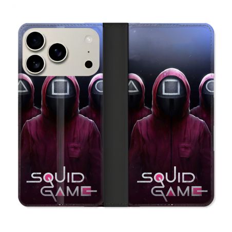 Housse cuir portefeuille Pour Iphone 17 Pro Squid Game