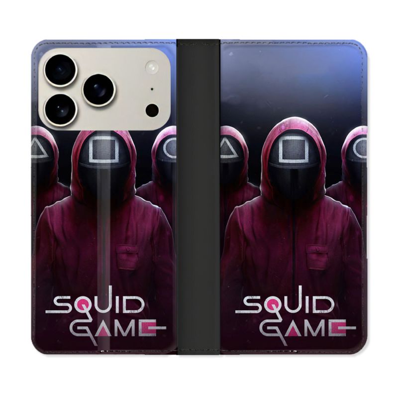 Housse cuir portefeuille Pour Iphone 17 Pro Squid Game