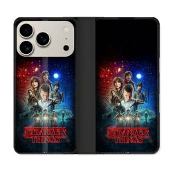 Housse cuir portefeuille Pour Iphone 17 Pro Stranger Things Affiche 1