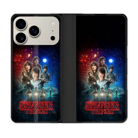 Housse cuir portefeuille Pour Iphone 17 Pro Max Stranger Things Affiche 1