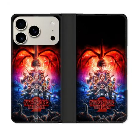 Housse cuir portefeuille Pour Iphone 17 Pro Max Stranger Things Affiche 2