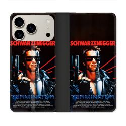 Housse cuir portefeuille Pour Iphone 17 Pro Max Terminator