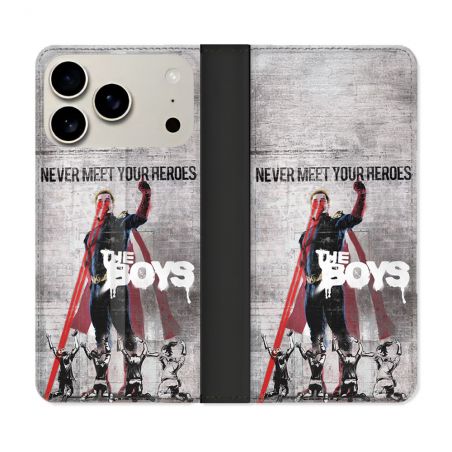Housse cuir portefeuille Pour Iphone 17 Pro Max The Boys Affiche