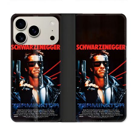 Housse cuir portefeuille Pour Iphone 17 Pro Terminator