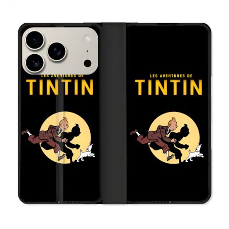 Housse cuir portefeuille Pour Iphone 17 Pro Max Tintin Classique