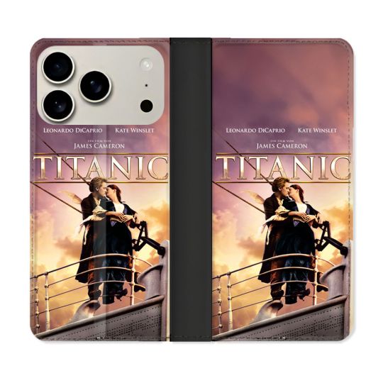 Housse cuir portefeuille Pour Iphone 17 Pro Max Titanic