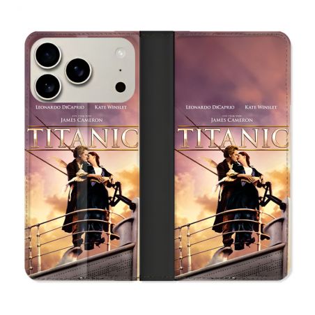 Housse cuir portefeuille Pour Iphone 17 Pro Max Titanic