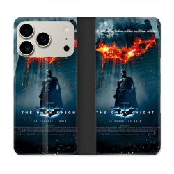 Housse cuir portefeuille Pour Iphone 17 Pro The Dark Night