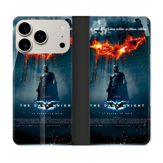Housse cuir portefeuille Pour Iphone 17 Pro The Dark Night