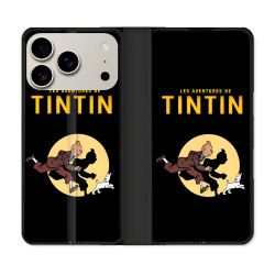 Housse cuir portefeuille Pour Iphone 17 Pro Tintin Classique
