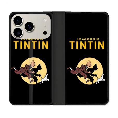 Housse cuir portefeuille Pour Iphone 17 Pro Tintin Classique