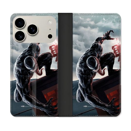 Housse cuir portefeuille Pour Iphone 17 Pro Venom