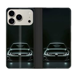Housse cuir portefeuille Pour Iphone 17 Pro Volkwagen Golf GTI