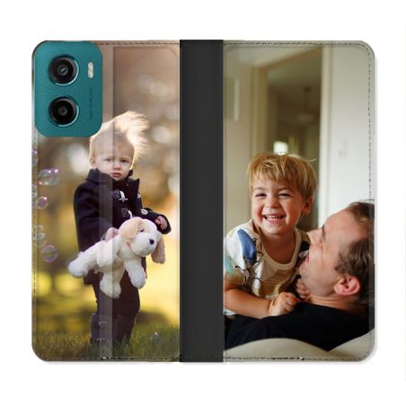 Housse Cuir Portefeuille Personnalisée Pour Motorola Moto G05 / E15