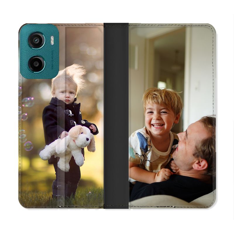 Housse Cuir Portefeuille Personnalisée Pour Motorola Moto G05 / E15