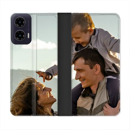 Housse Cuir Portefeuille Personnalisée Pour Motorola Moto G35 5G