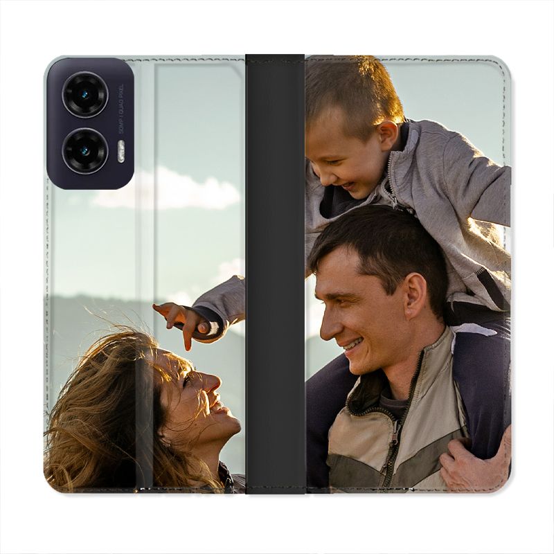 Housse Cuir Portefeuille Personnalisée Pour Motorola Moto G35 5G