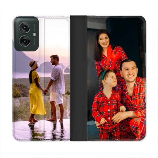 Housse Cuir Portefeuille Personnalisée Pour Motorola Moto G55 5G